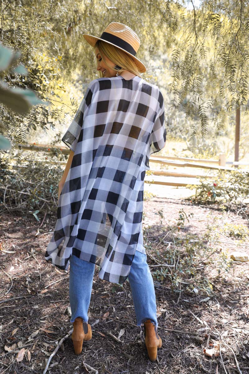 Lightweight Buffalo Check Kimono