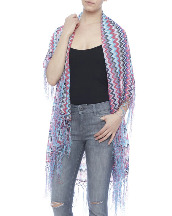 Raj Kimono Chevron Pattern - Rajimports - Women's Clothing