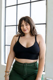 Rib Knit Lounge Brami Bralette XL/2XL / Black