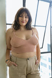 Rib Knit Lounge Brami Bralette XL/2XL / Blush