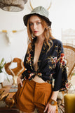 Rose Kimono Blazer Navy