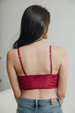 Velvet Lace Half Cami Bralette