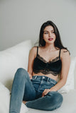 Velvet Lace Half Cami Bralette