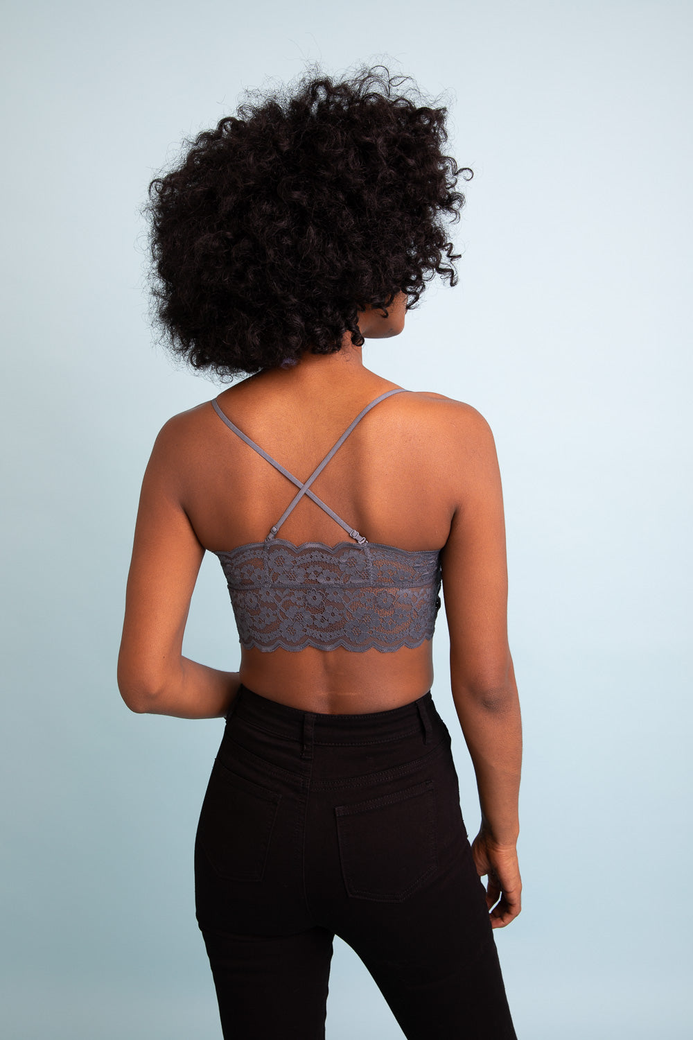 Wide Lace Bandeau w/ Detachable Straps Bralette